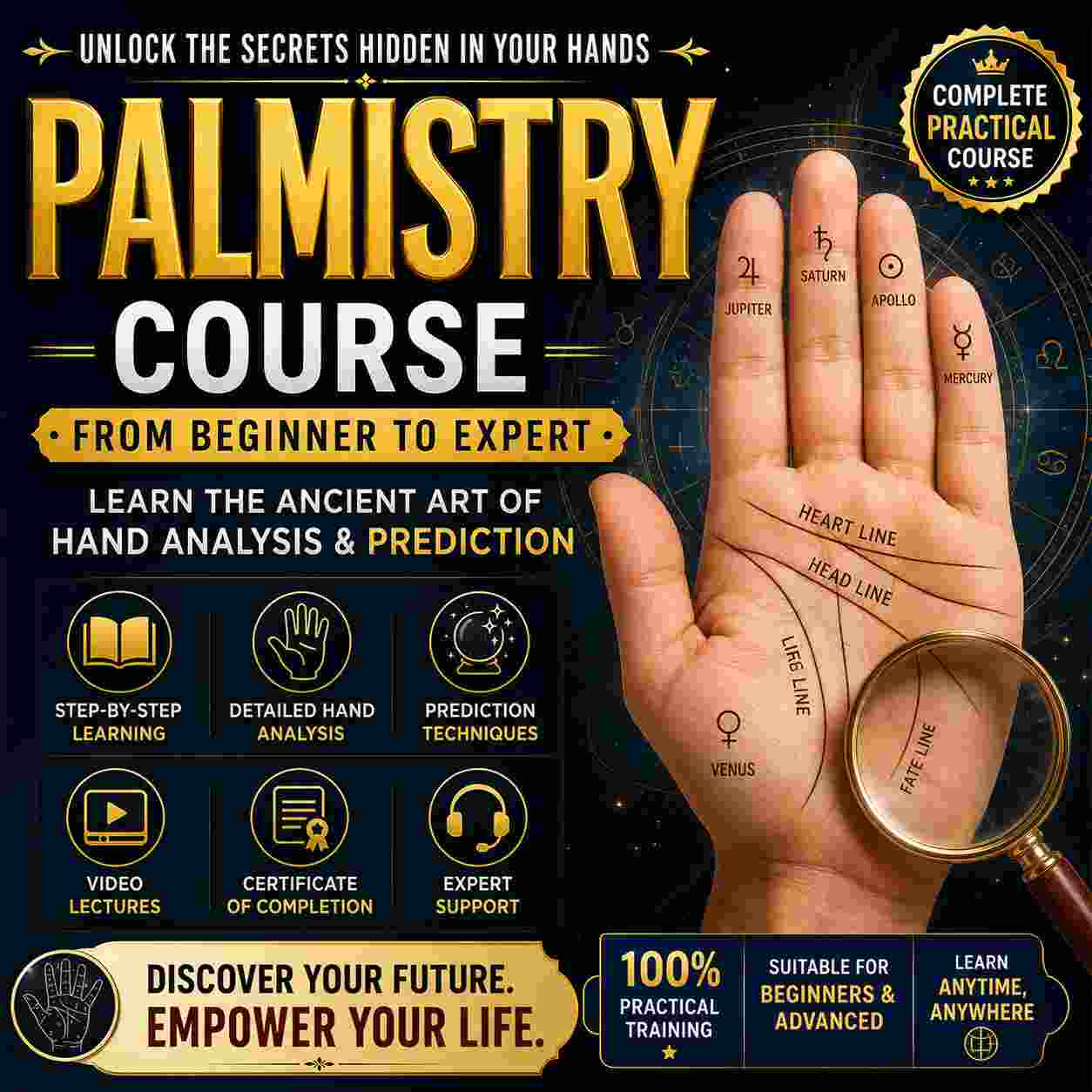 Palmistry Online Course: (हस्तरेखा विज्ञान का ऑनलाइन कोर्स) 1 Palmistry Online Course: (हस्तरेखा विज्ञान का ऑनलाइन कोर्स)