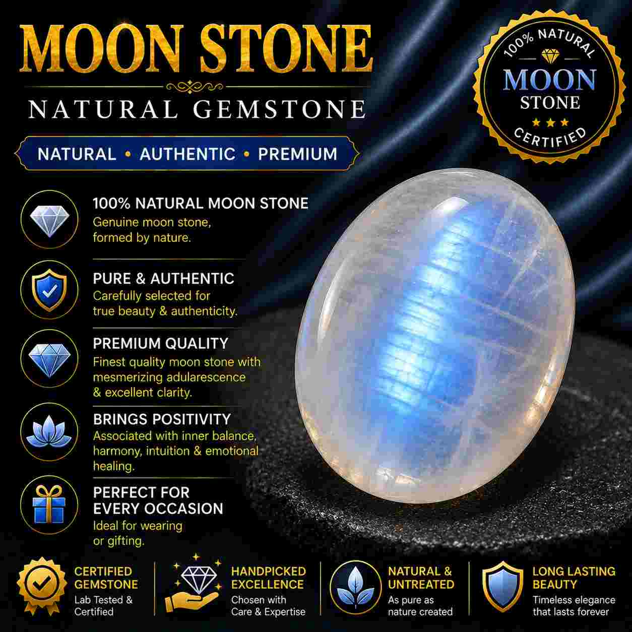 मून स्टोन (Moon Stone) 1 मून स्टोन (Moon Stone)
