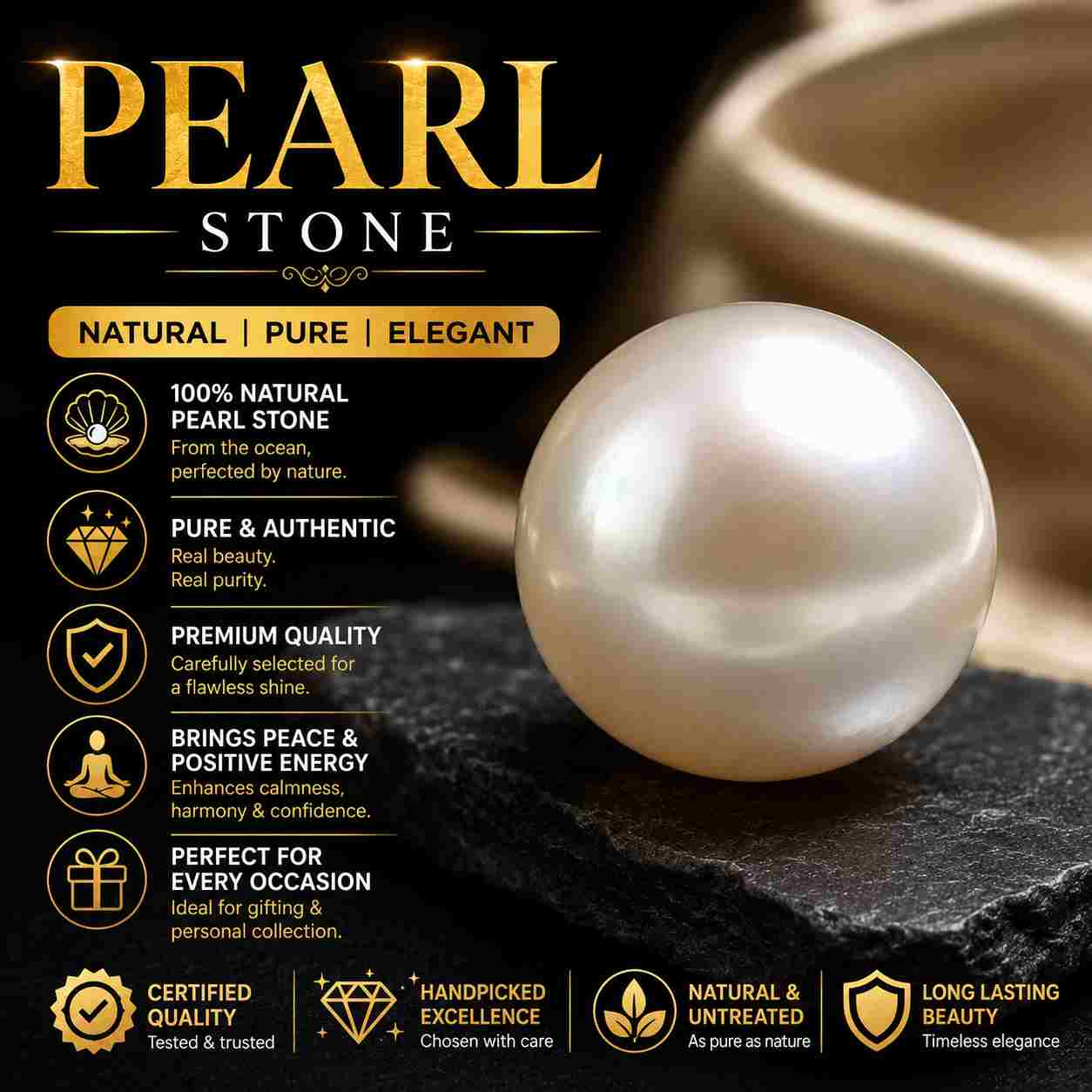 मोती रत्न (White Pearl Stone) 1 मोती रत्न (White Pearl Stone)