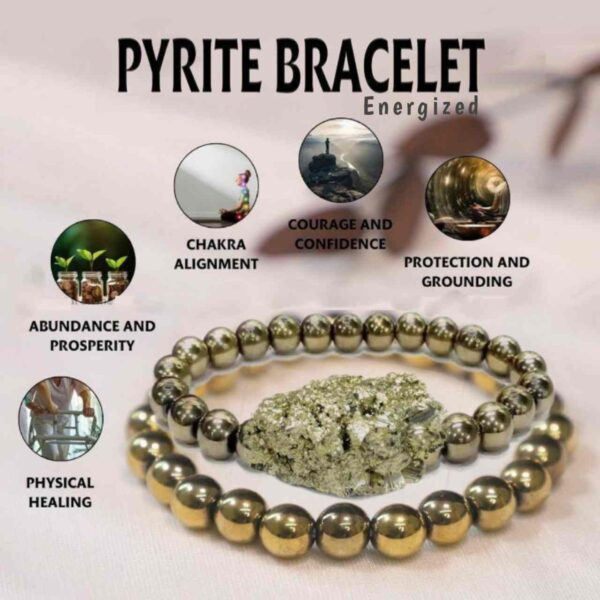 Pyrite Bracelet – The Stone of Wealth, Protection, and Confidence 💰✨