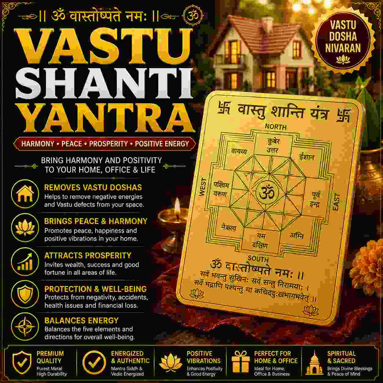Vastu shanti yantra (वास्तु शांति यंत्र) 1 Vastu shanti yantra (वास्तु शांति यंत्र)